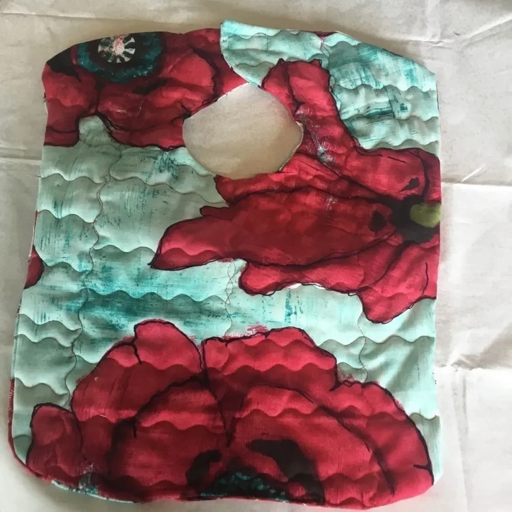 3/$25 or $12 ea.  NWT Handmade Quilted Reversible Baby Bib